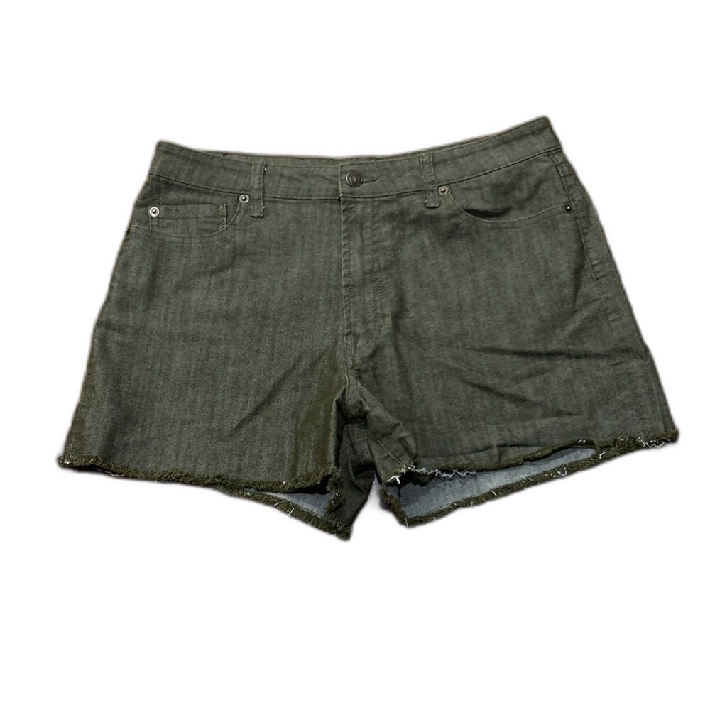 Frye Shorts Womens 12 Western Denim Green Cotton Pockets